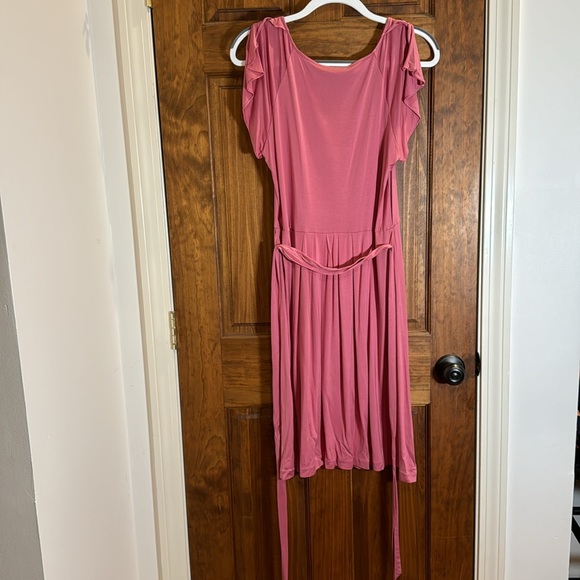 Pink Silk Banana Republic Midi Dress, size L - Picture 2 of 8